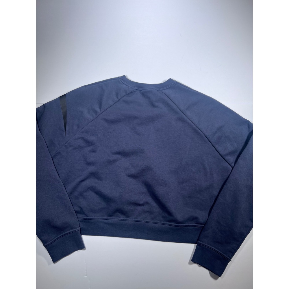 Nike Sweatshirt Womens XL Blue Cropped Dri-FIT Big Swoosh Raglan Pullover - Picture 5 of 5